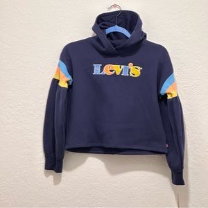 Levi's High Rise Hoodie Sz L Color Navy NWT